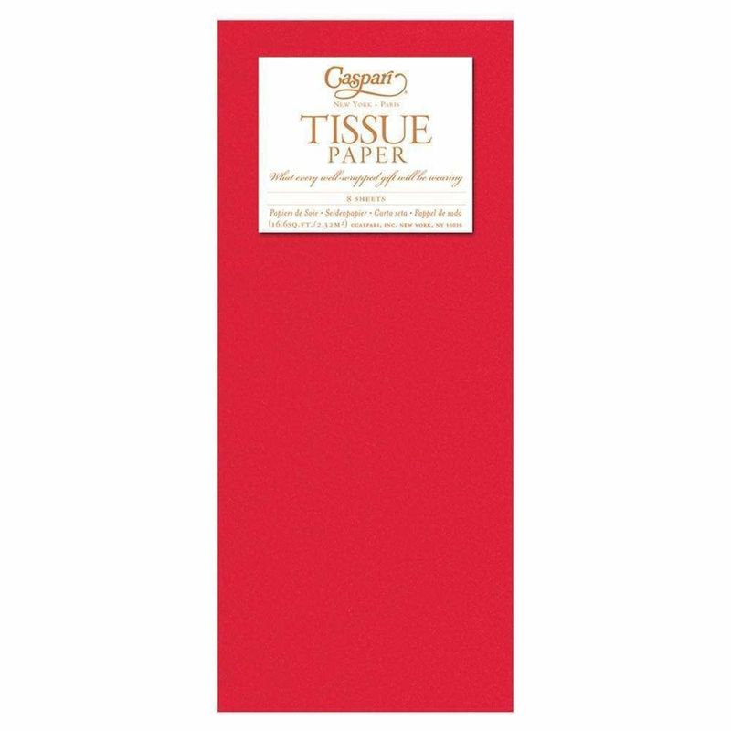 Solid Tissue Paper in Red - 8 Sheets Included
