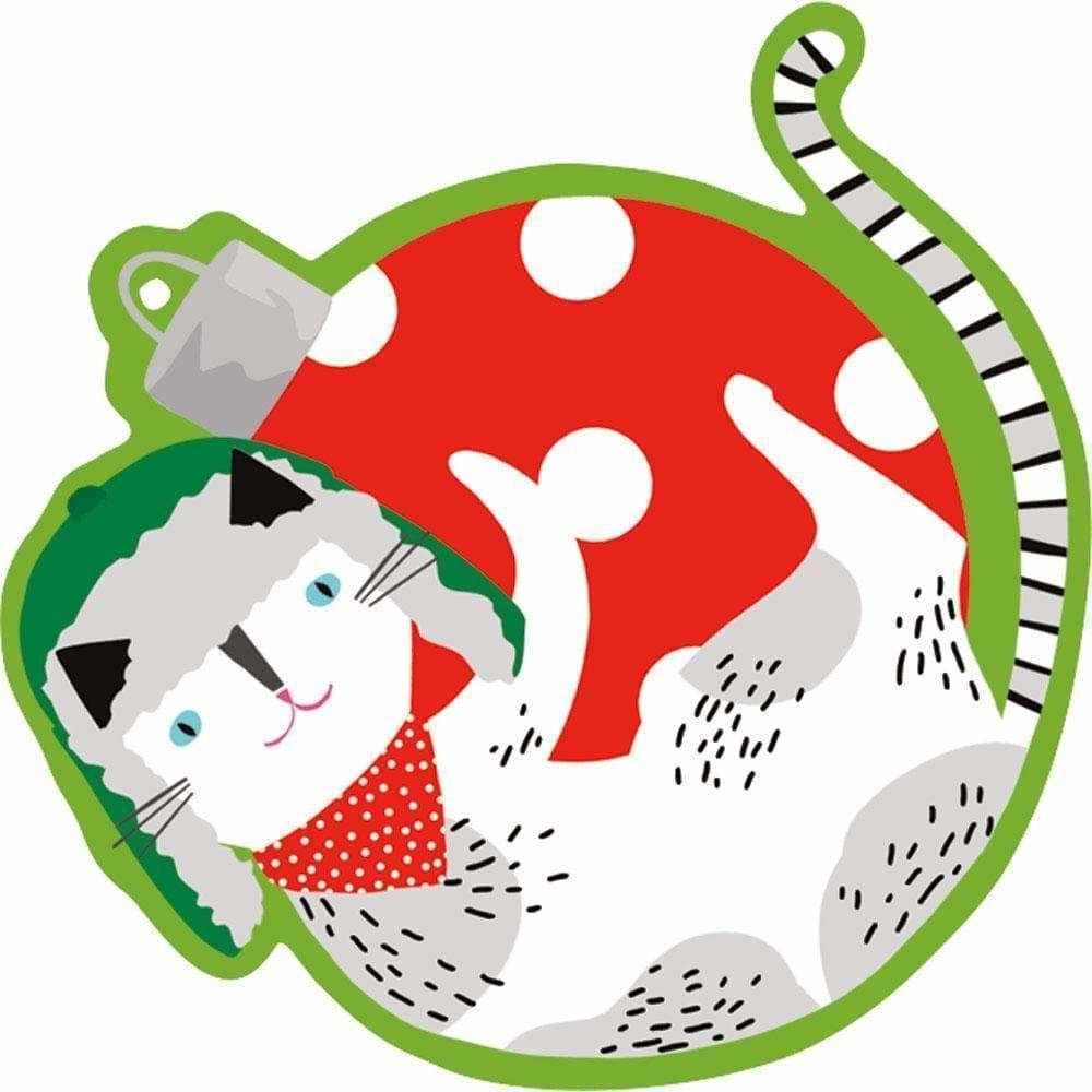 Yule Cats Decorative Die-Cut Gift Tag - 4 Per Package