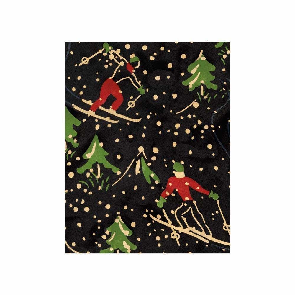 Winter Sports Gift Enclosure Cards in Gold Foil - 4 Mini Cards &amp; 4 Envelopes