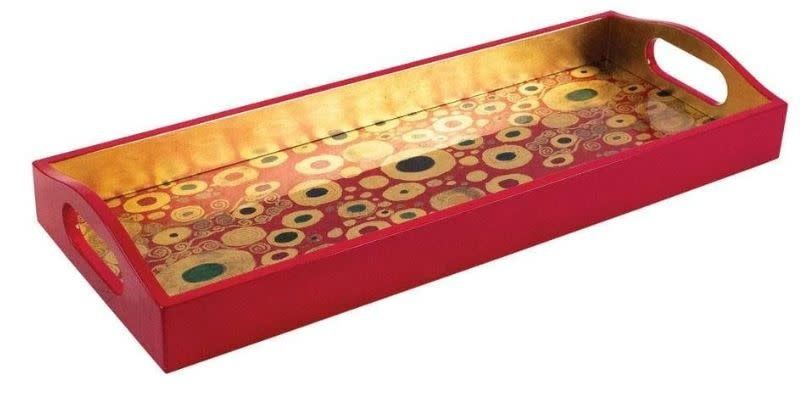 Viennese Nouveau Lacquer Bar Tray in Red - 1 Each