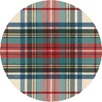 Dress Stewart Tartan Coaster Die-Cut 4 In Bag