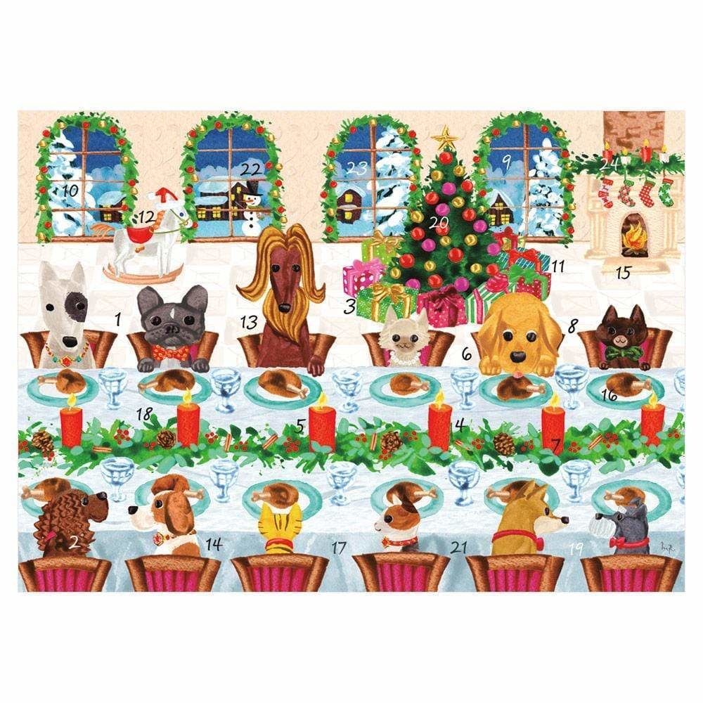 The Pet Table Advent Calendar Greeting Card - 1 Card &amp; 1 Envelope