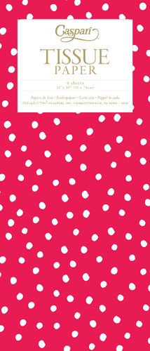 Painted Dots Red Tissue Pkg 4 Sheets