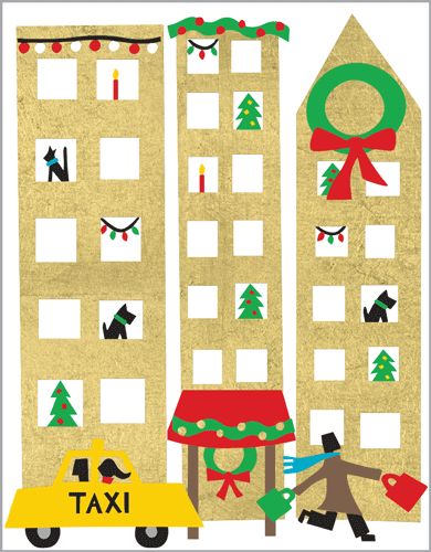Christmas In The City Foil Enclosures 4 Pk Foil-Gallery