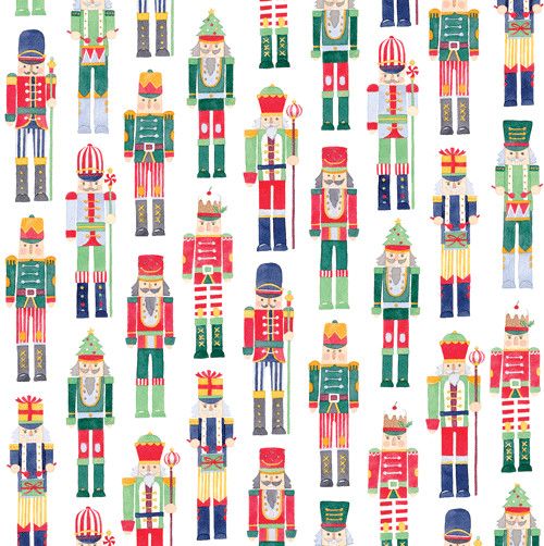 March Of The Nutcrackers Continuous Wrap Roll - 8 Ft