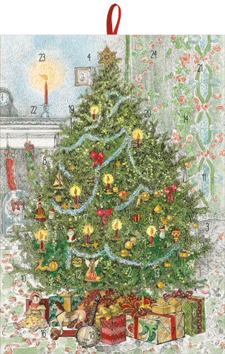 Tree With Gifts Advent Calendar With Envelope