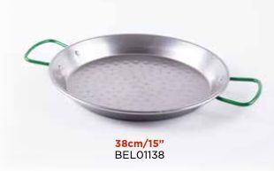 Paella Pan Polished Steel 38cm/15"