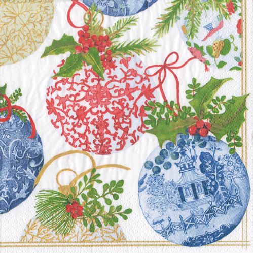 Porcelain Ornament Paper Cocktail Napkins - 20 Per Package