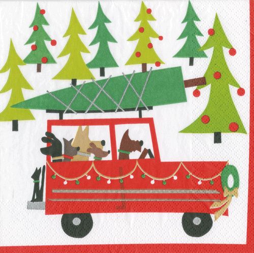 Doggy Tree Adventure Paper Cocktail Napkins - 20 Per Package