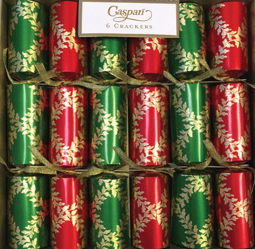 Acanthus Trellis Christmas Crackers 6 Count 12.5 Inch Long