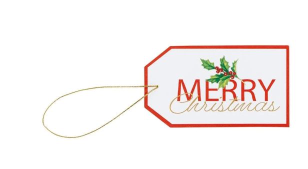 Merry Christmas Classic Gift Tags - 4 Per Package