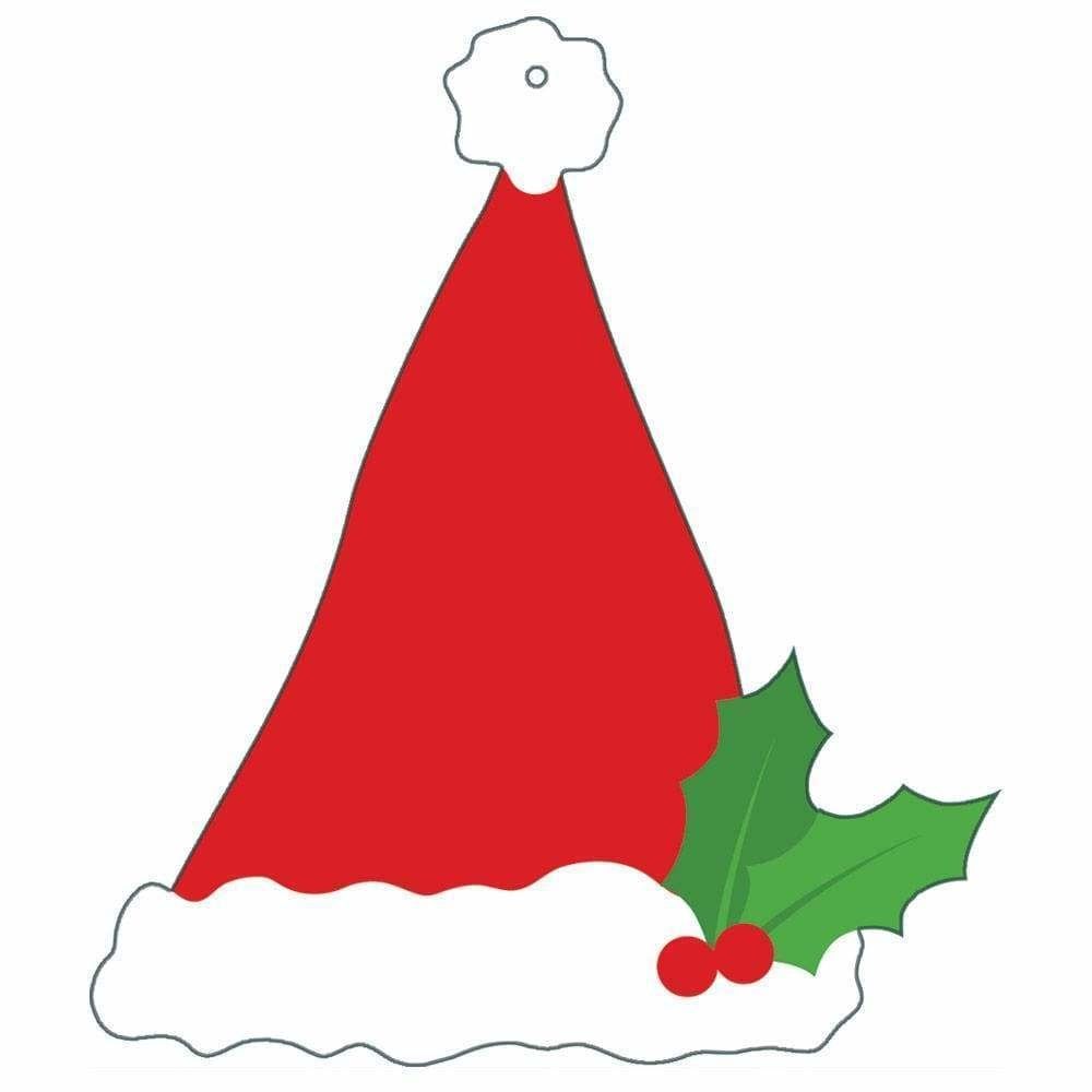 Santa Hat Die-Cut Gift Tags - 4 Per Package