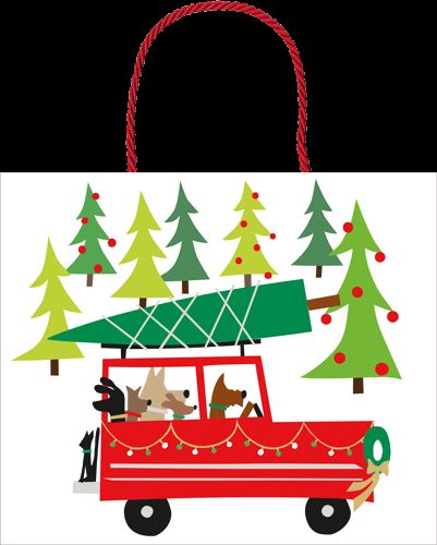 Doggy Tree Adventure Large Gift Bag - 1 Each