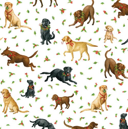 Christmas Labs Continuous Wrap Roll - 8 Ft