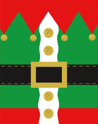 Elf Costume Christmas Card Box 16 Count