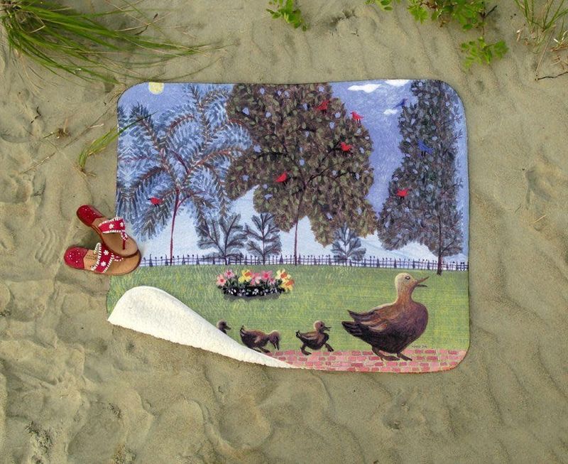 Boston Ducklings Fleece Throw Blanket