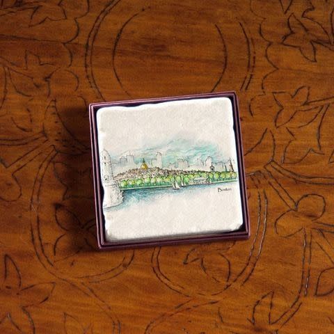 Boston Skyline Blackstone’s Exclusive Coaster