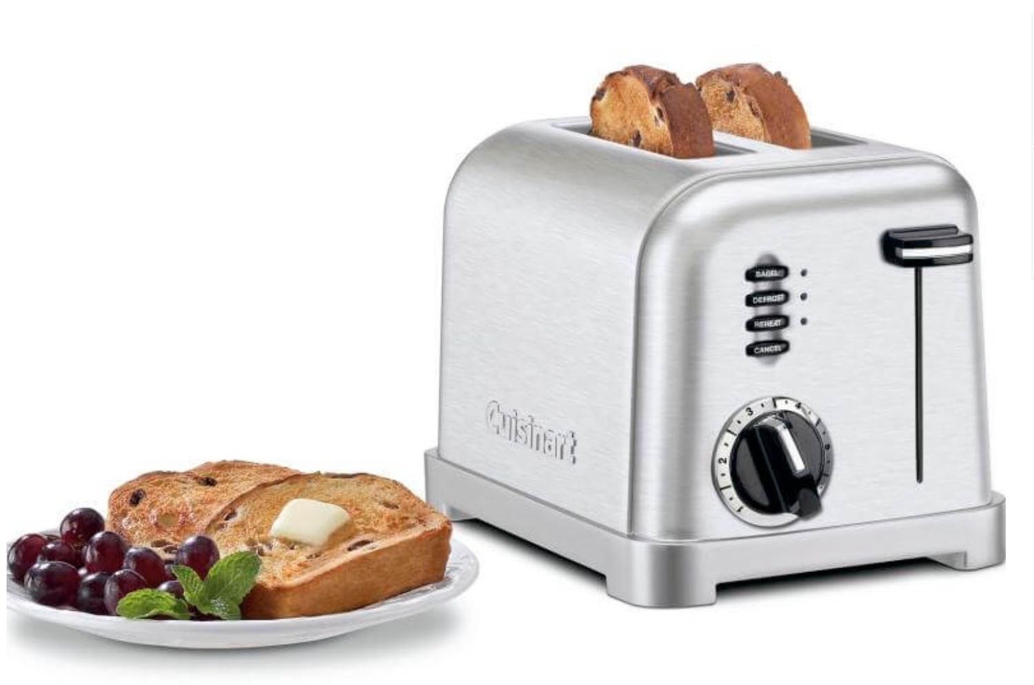 2 slice Classic Brushed Chrome Toaster