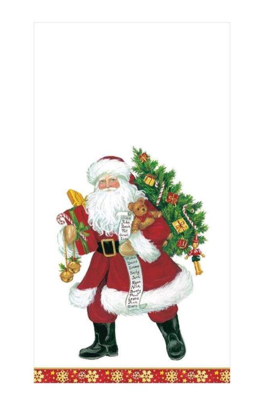 Lynn Haney Santa Paper Guest Towel Napkins - 15 Per Package