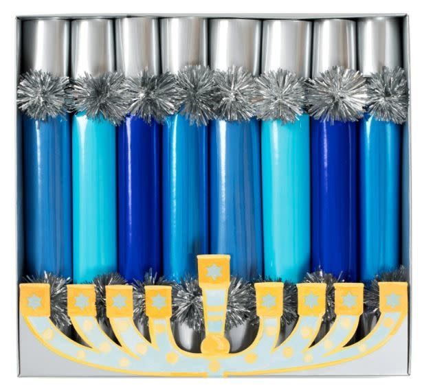 Hanukkah Candles Celebration Crackers - 8 Per Box
