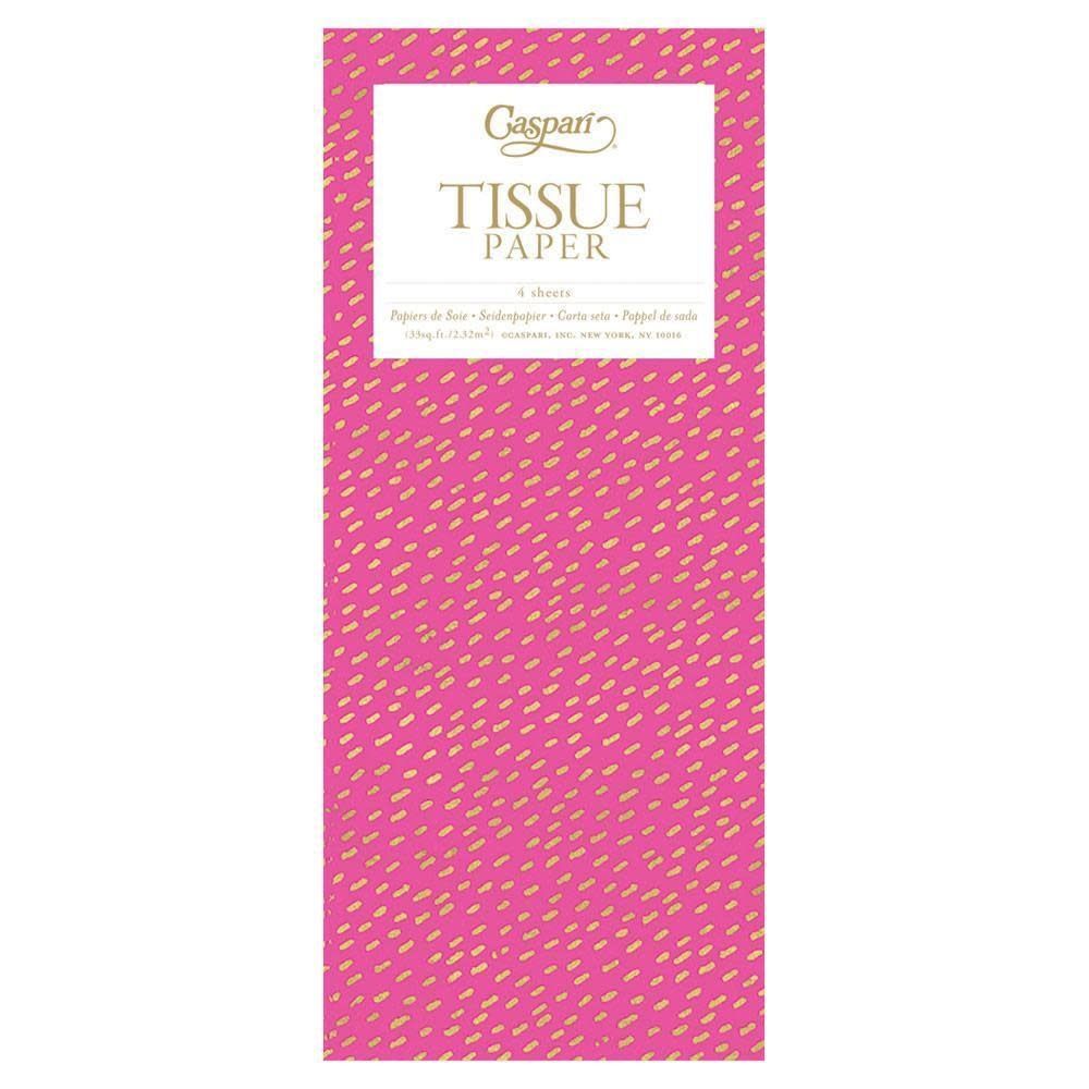 Little Dash Tissue Paper in Fuchsia &amp; Gold - 4 Sheets Included