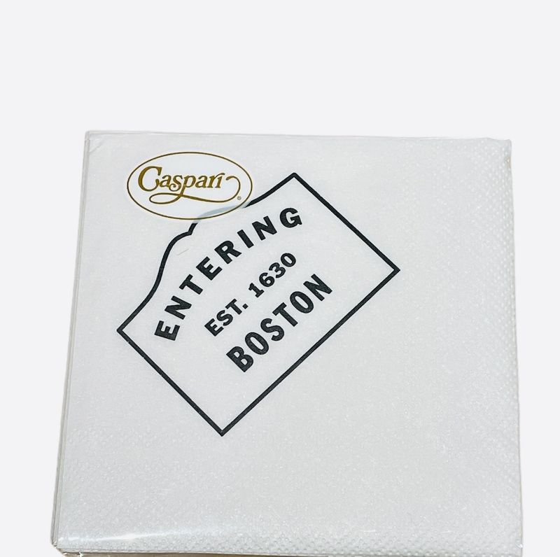 Entering Boston Cocktail Napkins - 24 Per Package