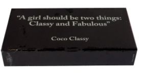 Designer Matches Coco Chanel Classy Embossed Matte 4" Collectible Matchbox