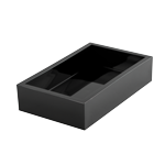 Acrylic Guest Towel Holder Black - 1 Each