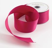 Solid Wired Fuchsia Satin Ribbon