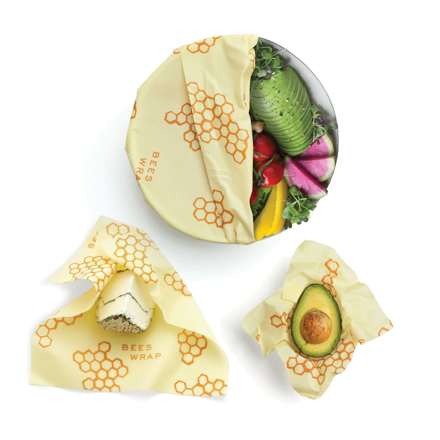 Assorted Sizes in Honeycomb Print - Pack of 3