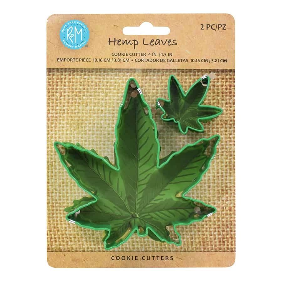 Hemp Leaves 2pc Cookie Cutter Set