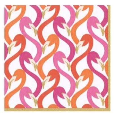 Flamingo Flock Paper Cocktail Napkins in Fuchsia - 20 Per Package