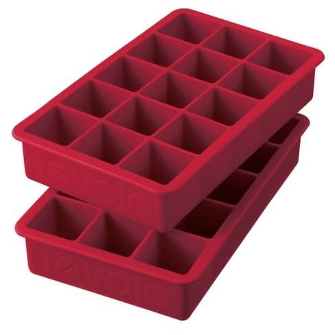 Perfect Cube Ice Trays – Cayenne Set of 2