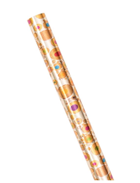 Viennese Nouveau Embossed Gift Wrapping Paper on Gold Foil - 30" x 5' Roll