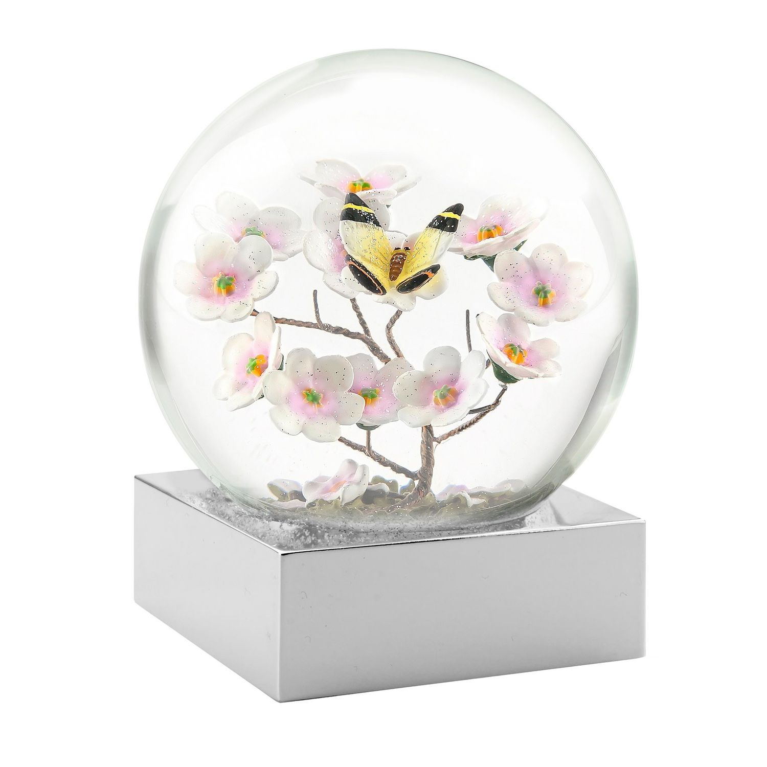 Butterfly on Branch Snow Globe
