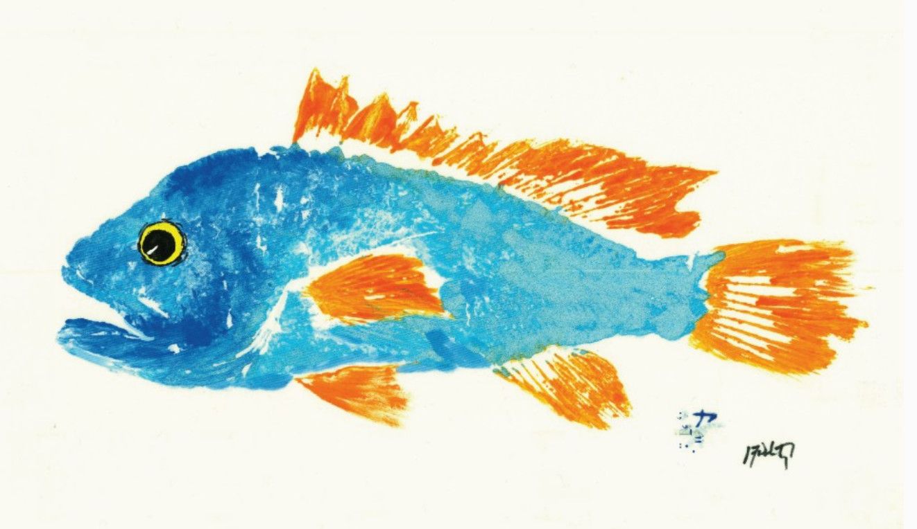 Blue &amp; Orange Fish Placemat