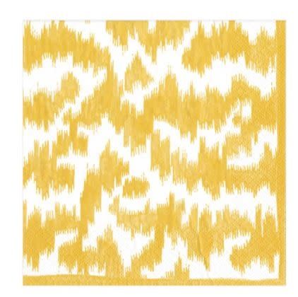 Modern Moiré Paper Cocktail Napkins in Yellow - 20 Per Package