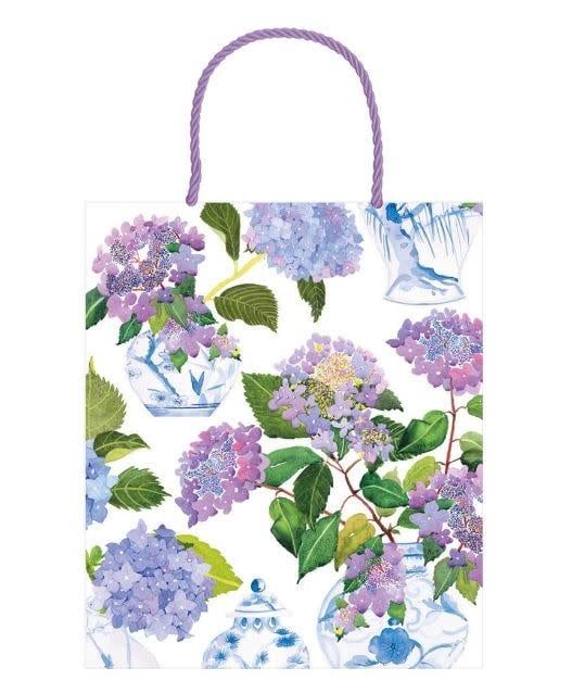 Hydrangeas and Porcelain Large Gift Bag - 1 Each