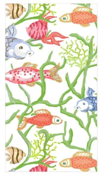 Tropical Reed Guest Towel Napkins in White - 15 Per Package