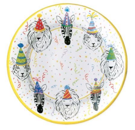 Safari Birthday Paper Salad &amp; Dessert Plates - 8 Per Package