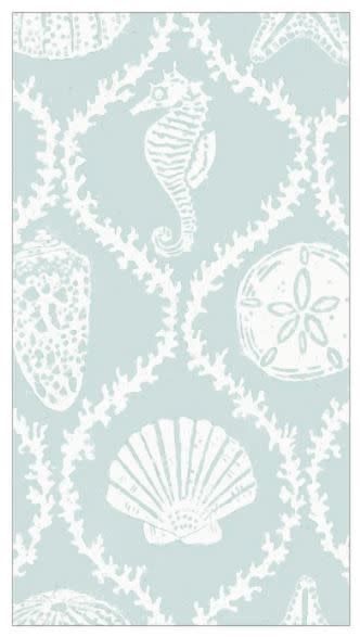 Seychelles Aqua Paper Guest Towel Napkins - 15 Per Package