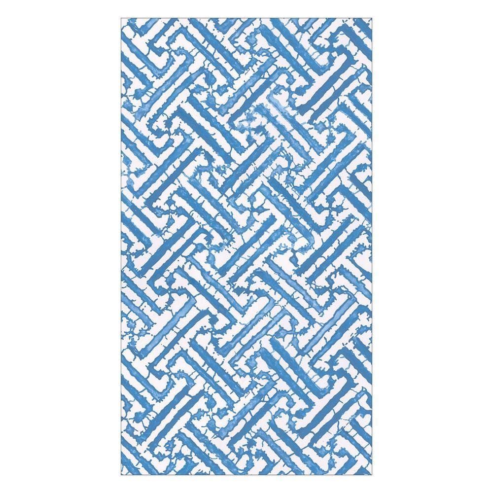 Fretwork Guest Towel Napkins in Blue - 15 Per Package