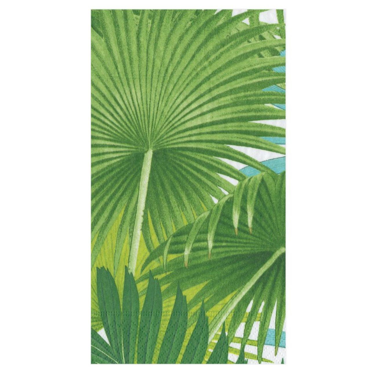 Palm Fronds Paper Guest Towel Napkins in White - 15 Per Package