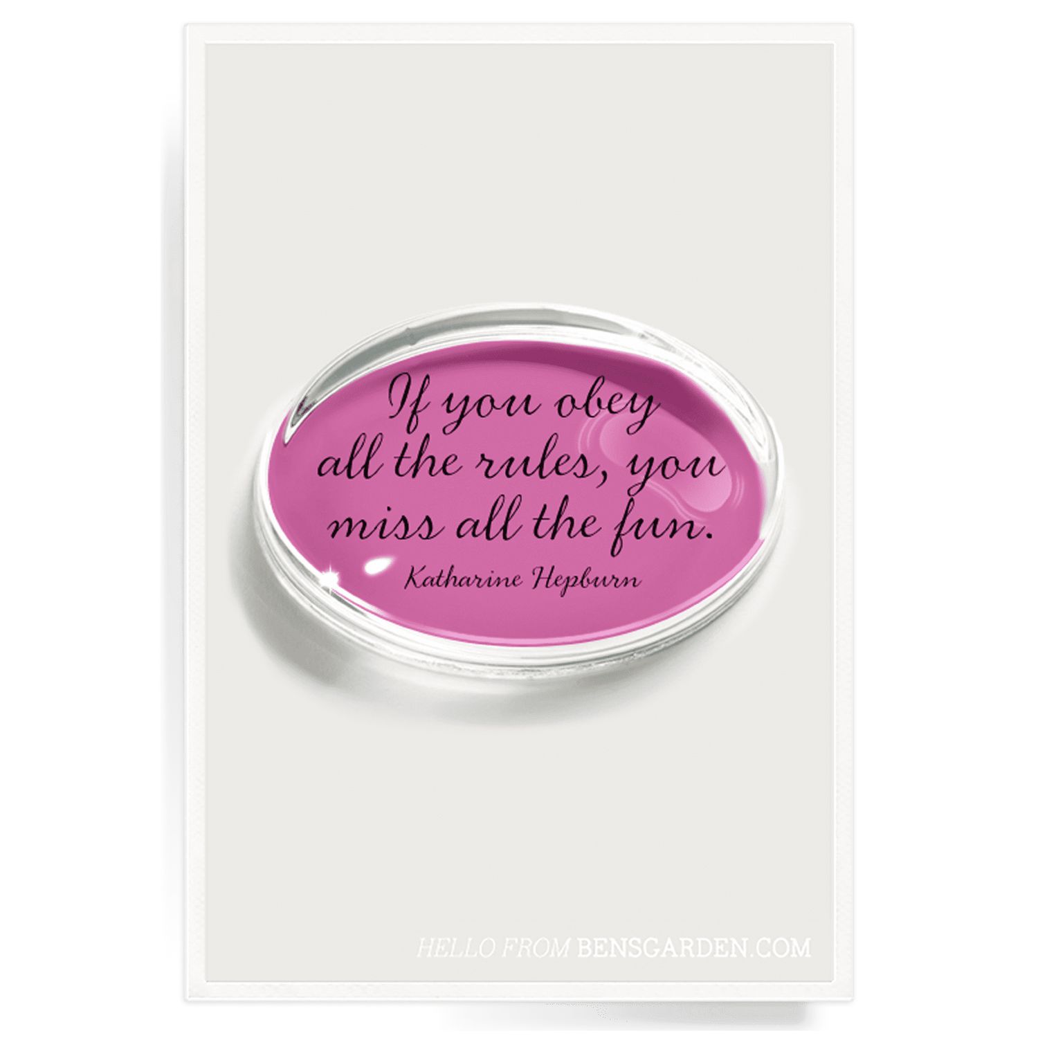 If You Obey All The Rules Crystal Oval Paperweight