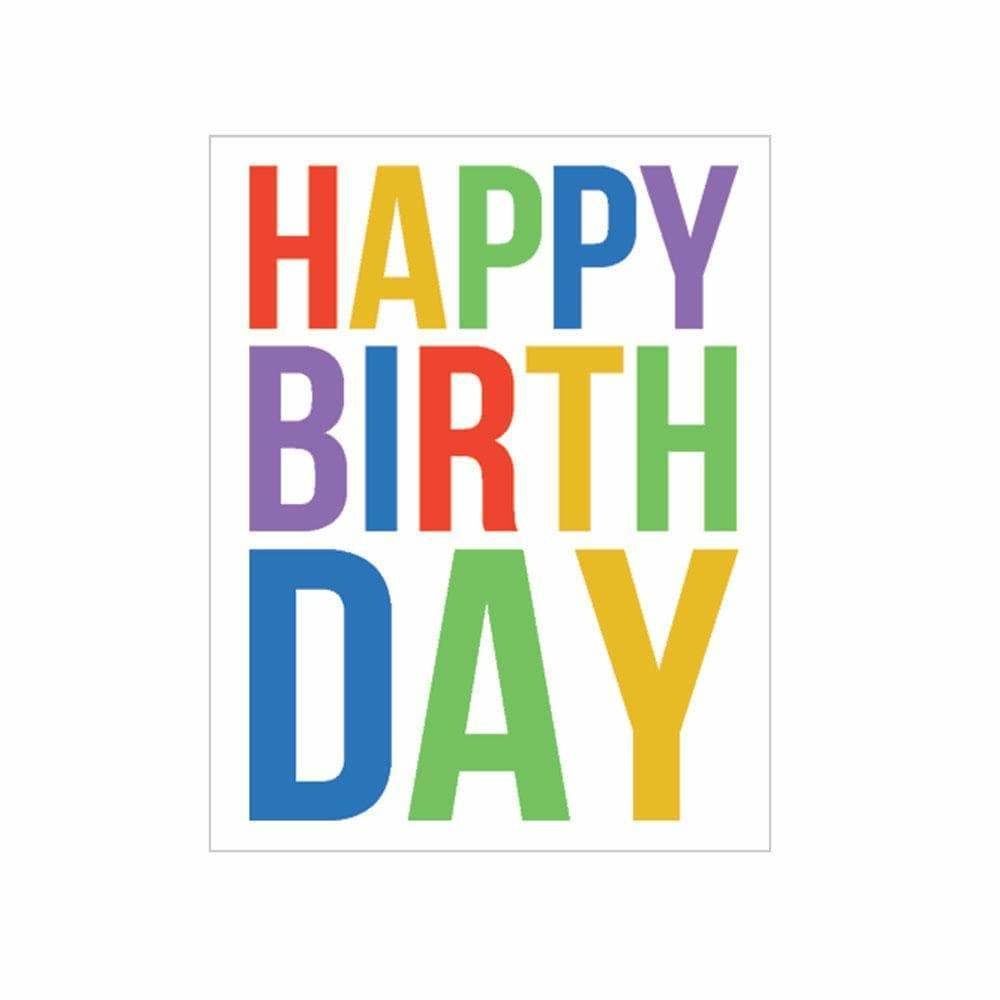 Happy Birthday Gift Enclosure Cards- 4 Mini Cards &amp; 4 Envelopes