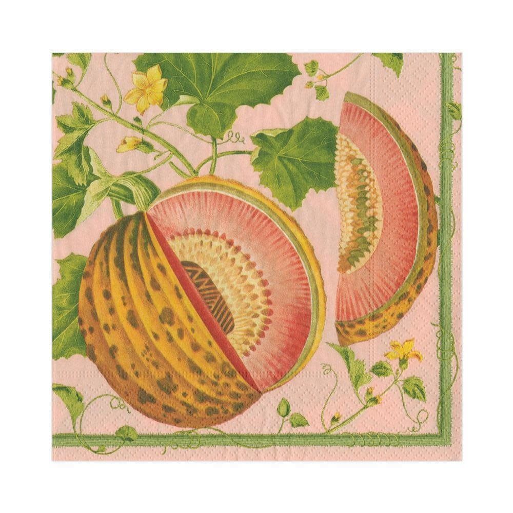 Brookshaw Melons Paper Luncheon Napkins in Melon - 20 Per Package