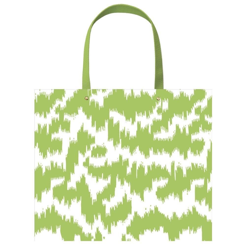 Modern Moiré Large Gift Bag in Green - 1 Each