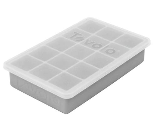 Perfect Cube Ice Tray w/ Lid - Oyster Gray
