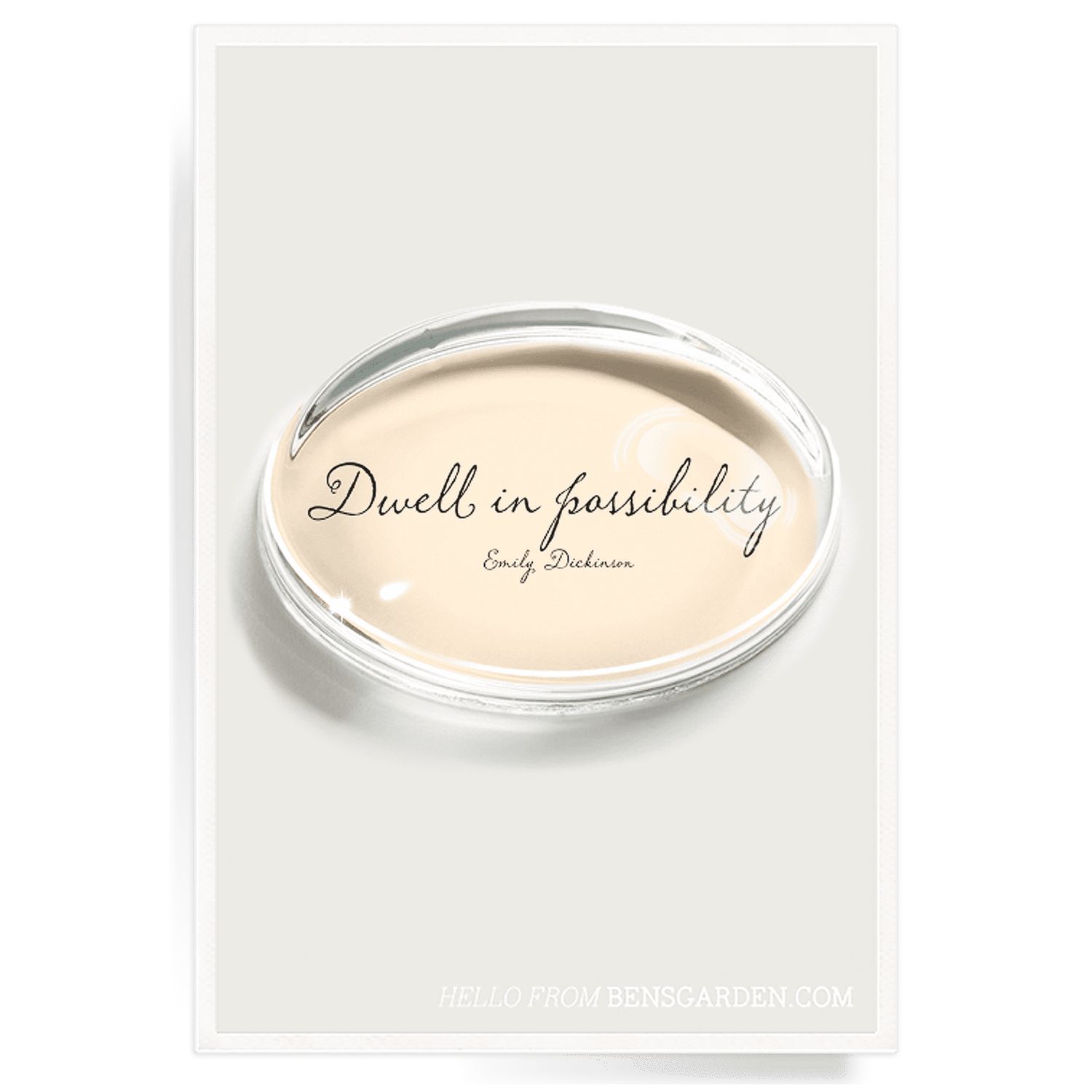 Dwell In Possibility Crystal Oval Paperweight