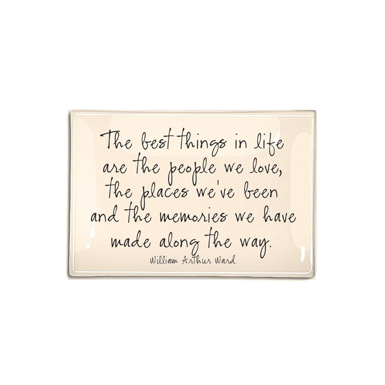 The Best Things In Life Are Decoupage Glass Tray  5"x8"